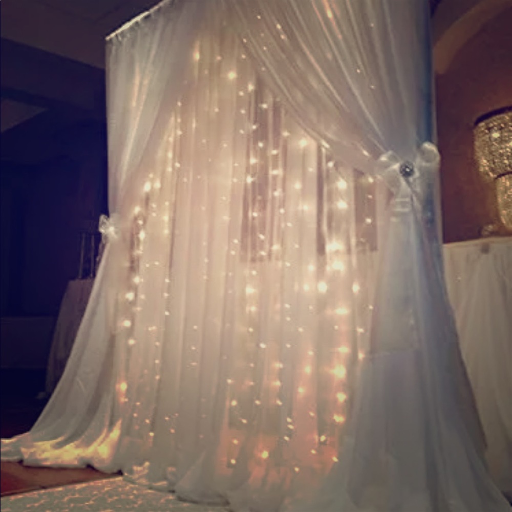Set of 2 - Pair IKEA LILL Sheer Curtains White Mesh